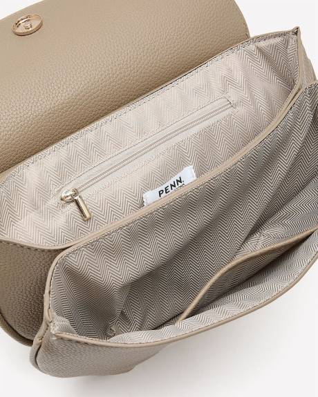 Pebble Uneven Crossbody Flap Bag - Addition Elle