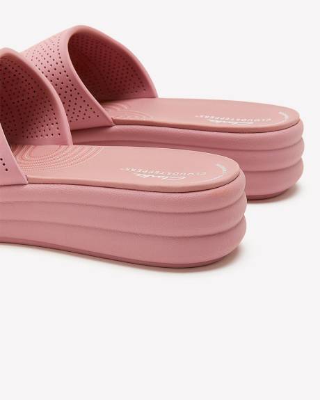 Wide Width, Drift Twist Textured Slip-On Sandal - Clarks