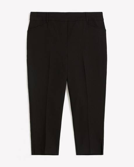 Responsible, Black Savvy-Fit Cropped Pants with Pockets