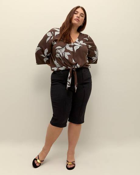 Curvy-Fit Pintuck Denim Capri - d/C JEANS