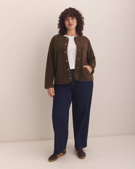 Sherpa Cardigan with Snaps