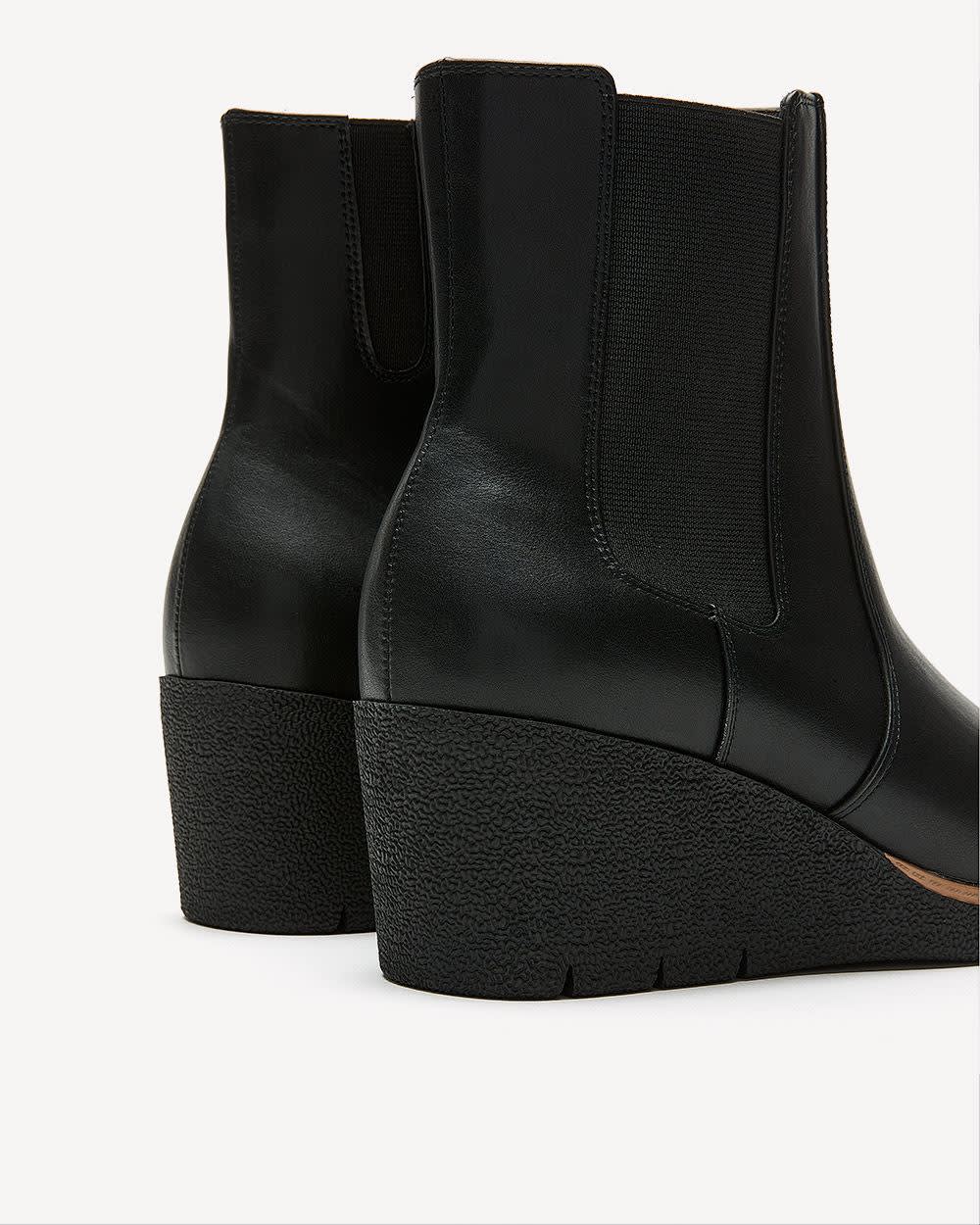 Wide wedge booties clearance