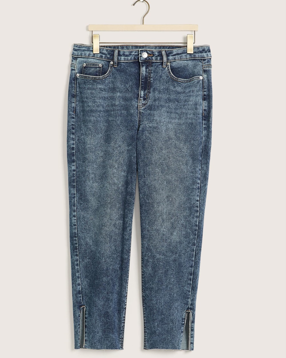 Responsible, Slim-Leg Jeans with Rhinestones Slit - Addition Elle