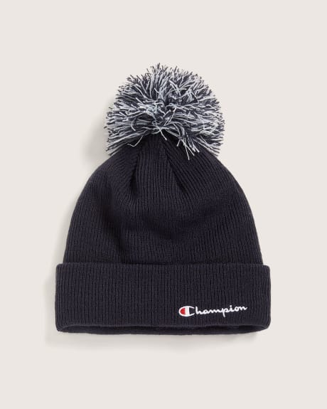 Sherpa-Lined Slouched Beanie With Pompom - Champion