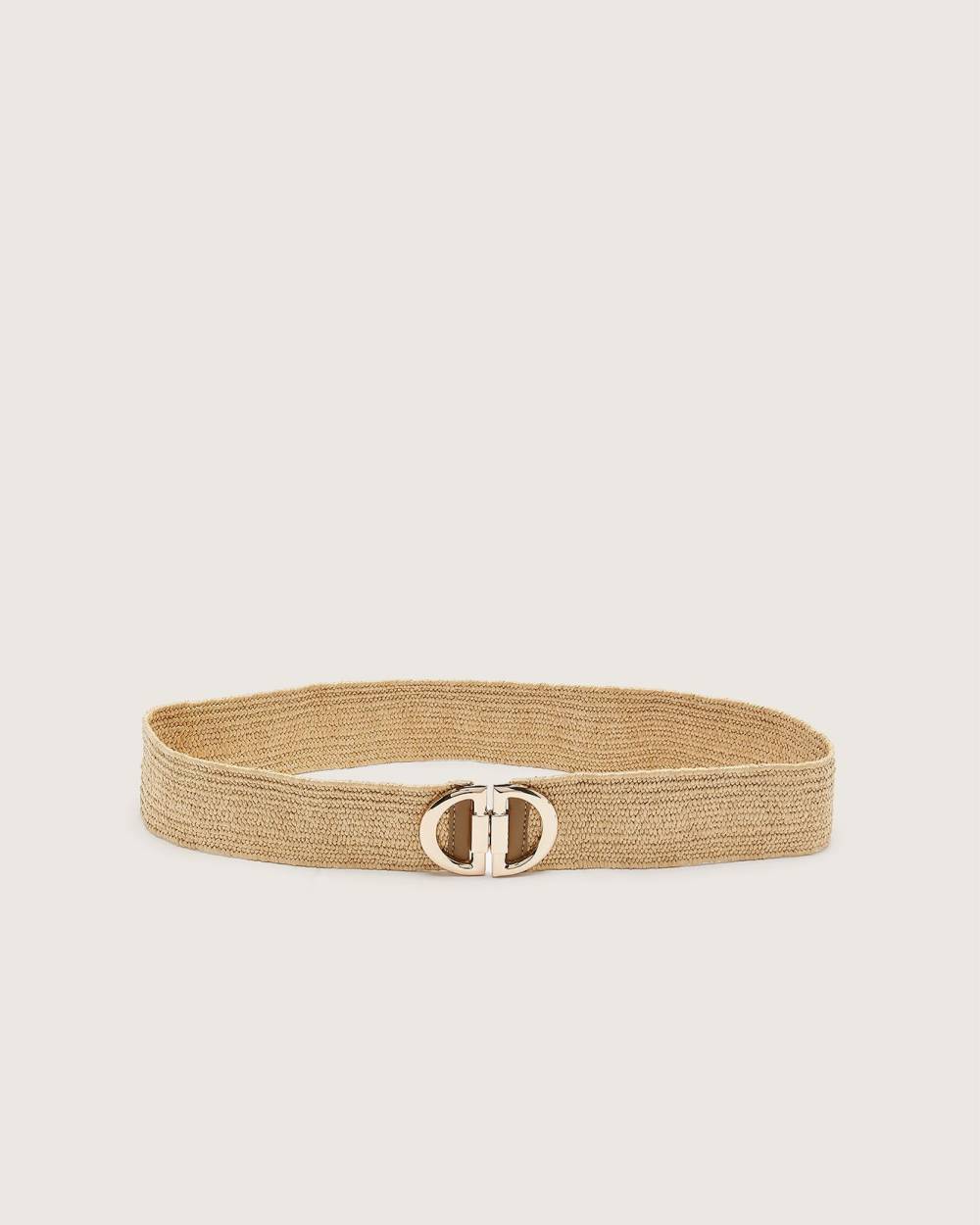 Elastic Raffia Belt