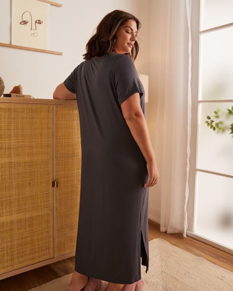 Long Sleepshirt With Short Sleeves - tiVOGLIO
