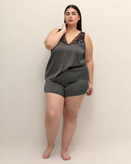 Printed Satin Sleep Boxer - Déesse Collection