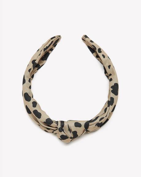 Animal-Print Knotted Headband