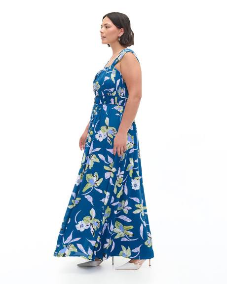 Robe longue cintrée et évasée sans manches - Addition Elle