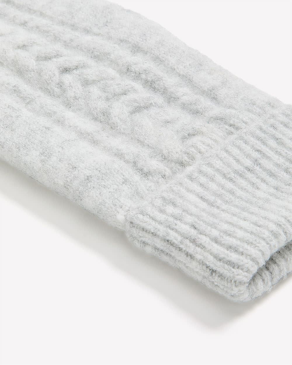 Mitaines en mailles torsadées doublées en molleton Mitaines en mailles torsadées doublées en molleton