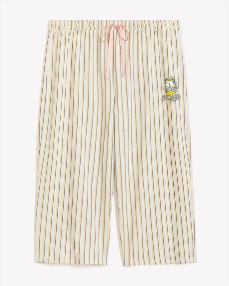 Pyjama Capri Pant with Garfield Floral Print - ti Voglio