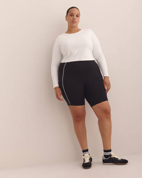 Fitted Long-Sleeve Half-Zip Top - Active Zone