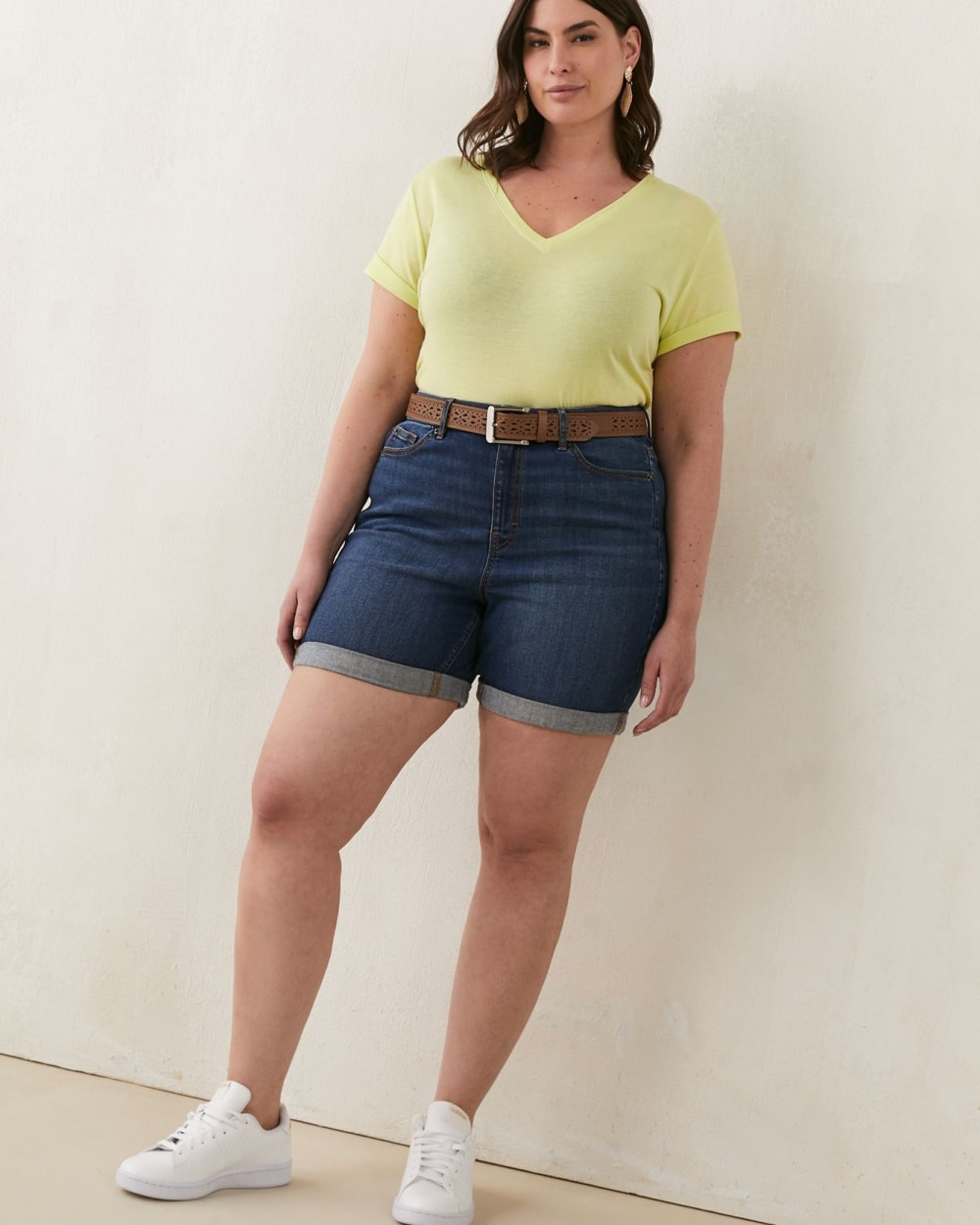 Denim shorts shop curvy fit