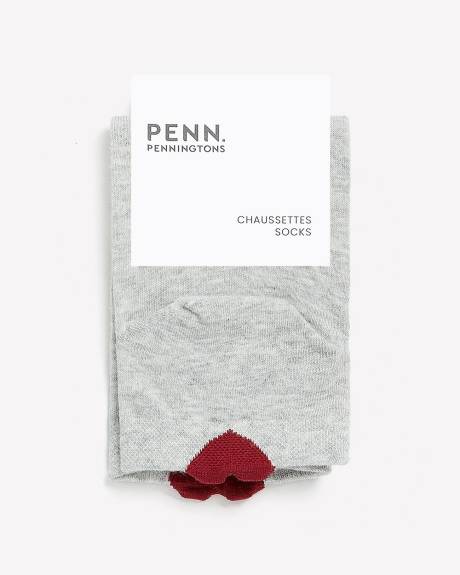 Ankle Socks with Heart Tab
