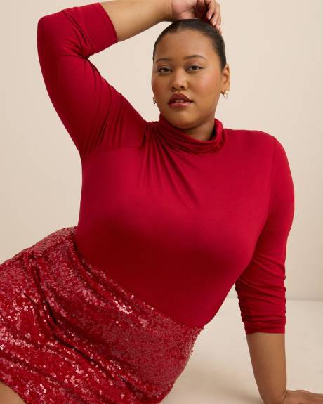 Red Long-Sleeve Knit Turtleneck - PENN. Essentials