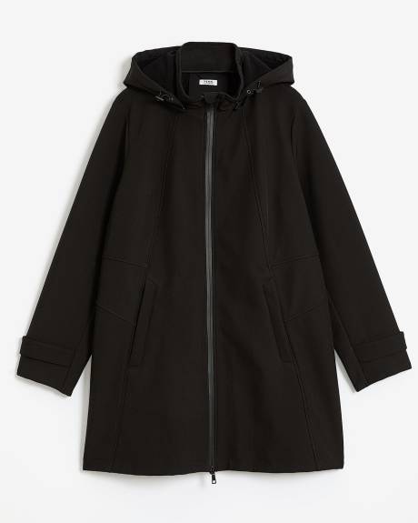 Manteau de ville en softshell avec capuchon