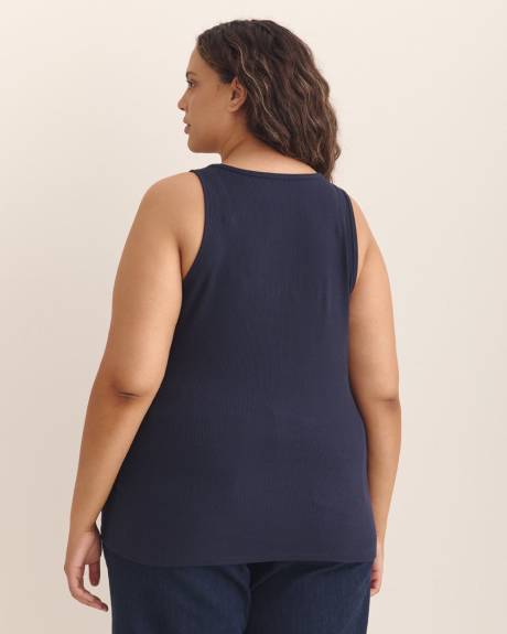 Scoop-Neck Ribbed Knit Tank Top - PENN. Essentials