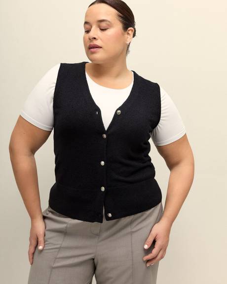 Sleeveless Sweater Vest - Addition Elle