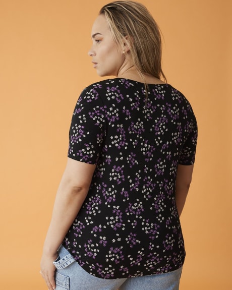 Responsible, Printed Modern-Fit Crew Neck Tee - Addition Elle