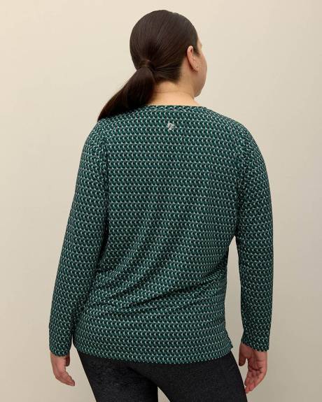 T-shirt à motifs géométriques avec col rond - Active Zone