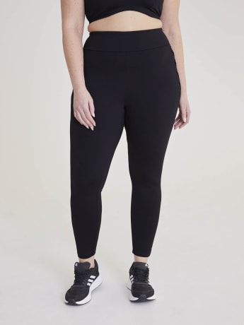 Fashion Legging with Criss-Cross Cutout at Side Waistband - Addition Elle