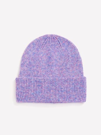 Ribbed Knit Cuff Beanie with Polar Lining