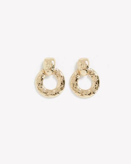 Single Hammered Hoop Earrings