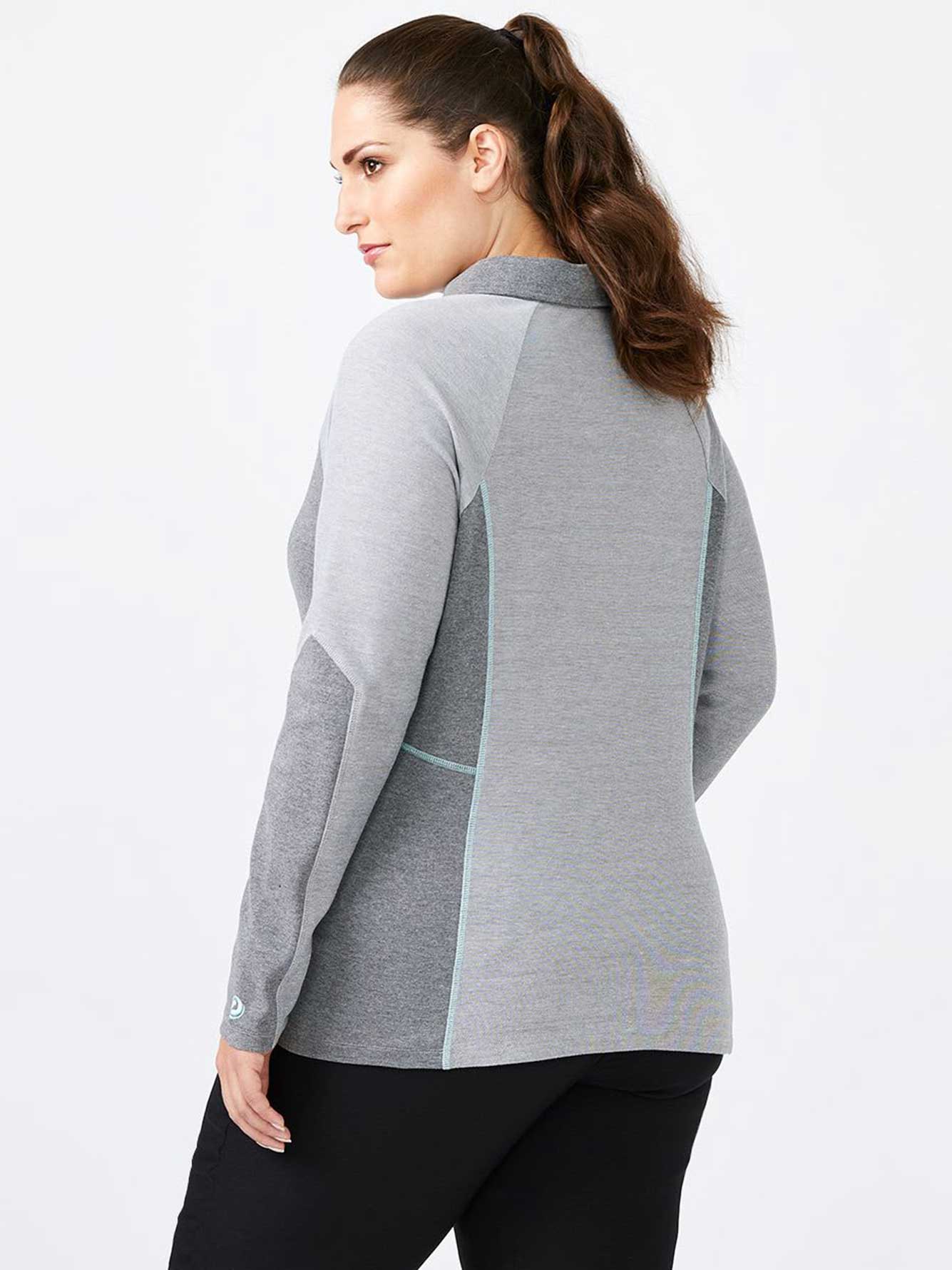 womens plus size long sleeve polo