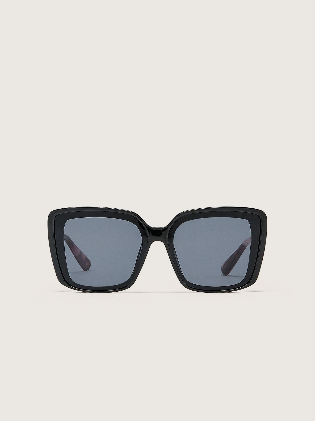 Square Sunglasses with Tortoise Temples