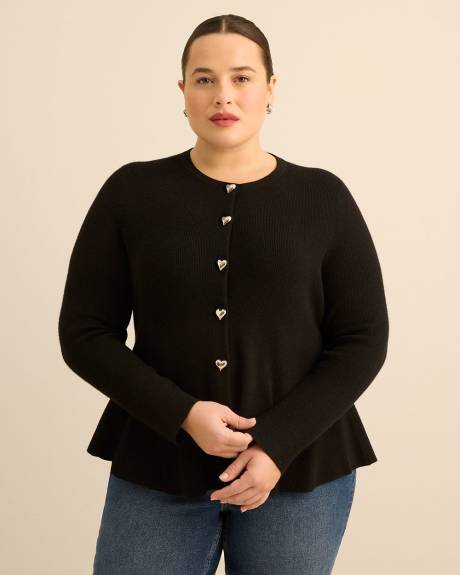 Chandail en tricot &agrave; manches longues et &agrave; basques, tissu responsable