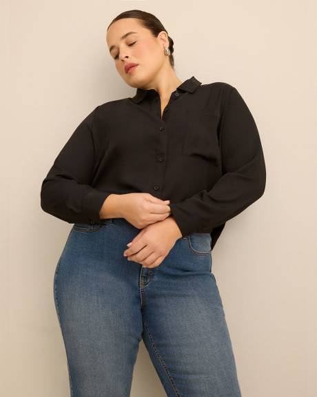 Silky Buttoned Down Tunic