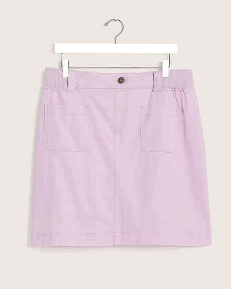 Jupe-short cargo avec bande de taille côtelée