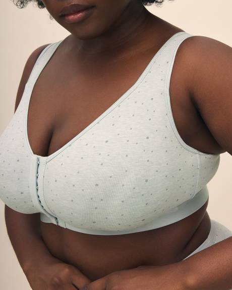 Front-Closure Dotted Cotton Bra - ti Voglio