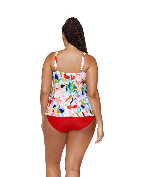 Tropical Print Muna Tankini - Raisins Curve