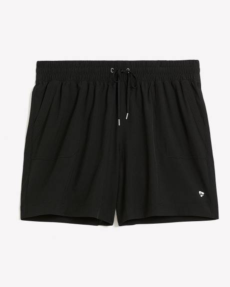 Responsible, Black 4-Way Stretch Bermuda Short with Pockets - Active Zone