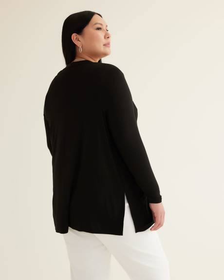 Responsible, Black Long-Sleeve Knit Cardigan - PENN. Essentials