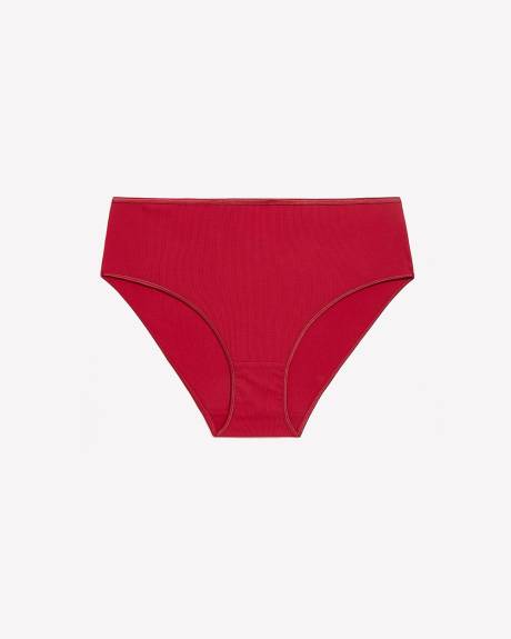 Culotte échancrée côtelée rouge - ti Voglio