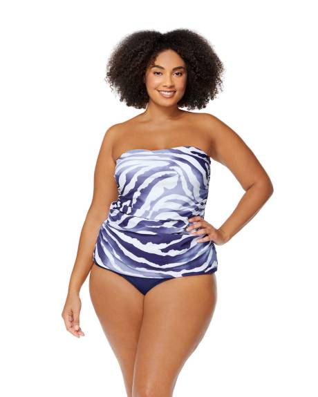 Haut tankini Protea à motif zébré - Raisins Curve