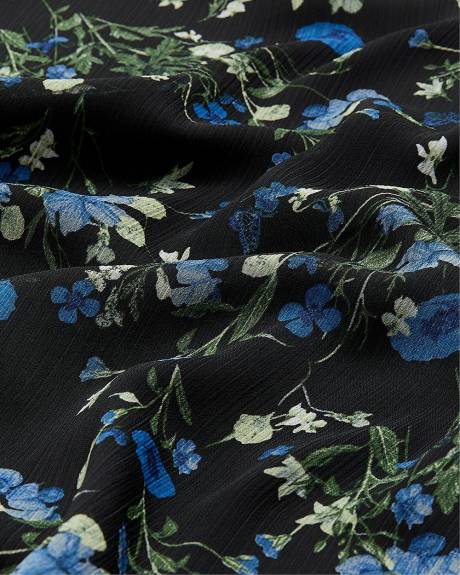 Floral V-Neck Midi Dress with High-Low Hem - Addition Elle