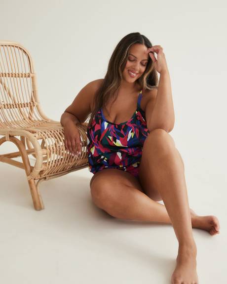 Tropical Tankini with Fooler Bandeau