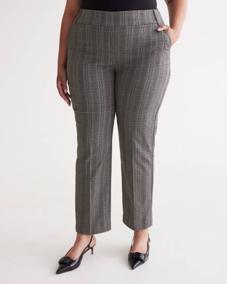 Plaid Straight-Leg Savvy Pant - PENN. Essentials
