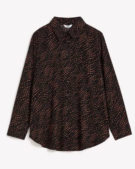 Buttoned-Down Long Sleeve Knit Shirt