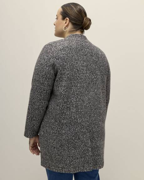 Cardigan en tricot bouclé à manches longues