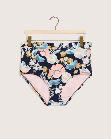 Floral Print Island Swim Bottom - Raisins Curve