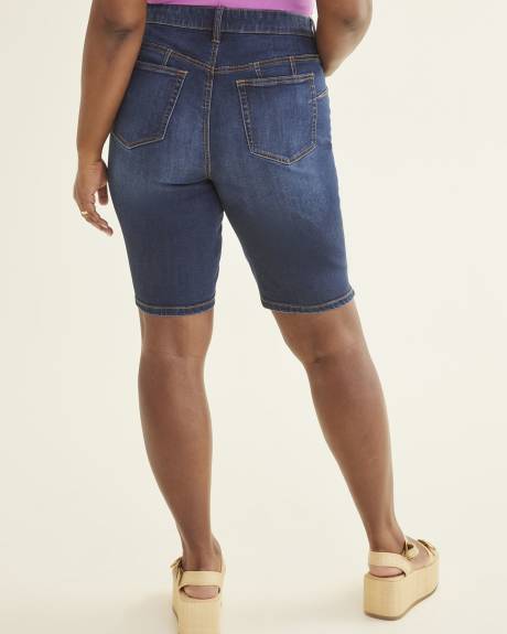 Responsible, Curvy-Fit Denim Bermuda Shorts, Dark Wash - d/C JEANS