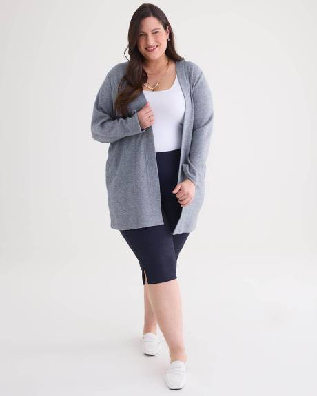 Long-Sleeve Open Cardigan