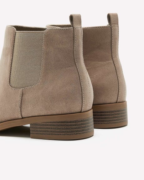 Extra Wide Width, Faux Suede Chelsea Bootie