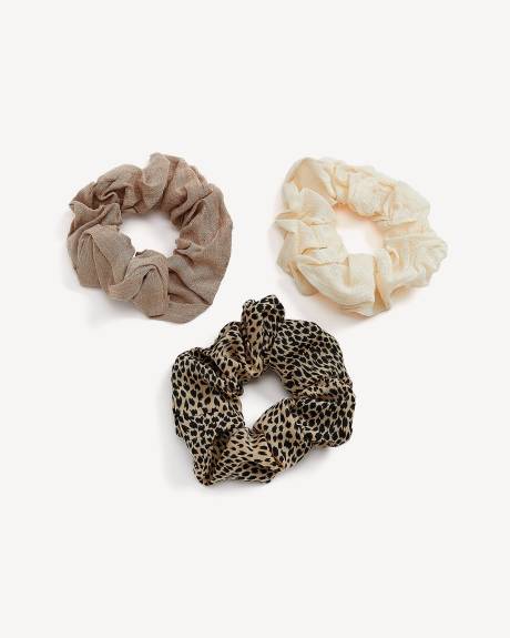 Assorted Neutral Scrunchies, Set of 3