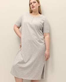 Chemise de nuit longue chinée à motif de coeurs - ti Voglio