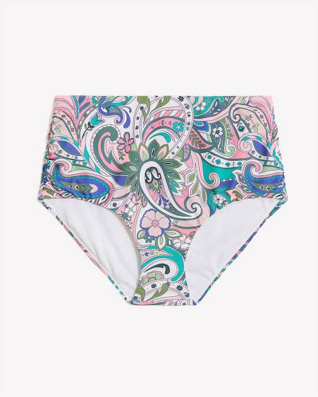 High-Rise Floral Keiora Swim Brief - Raisins Curve